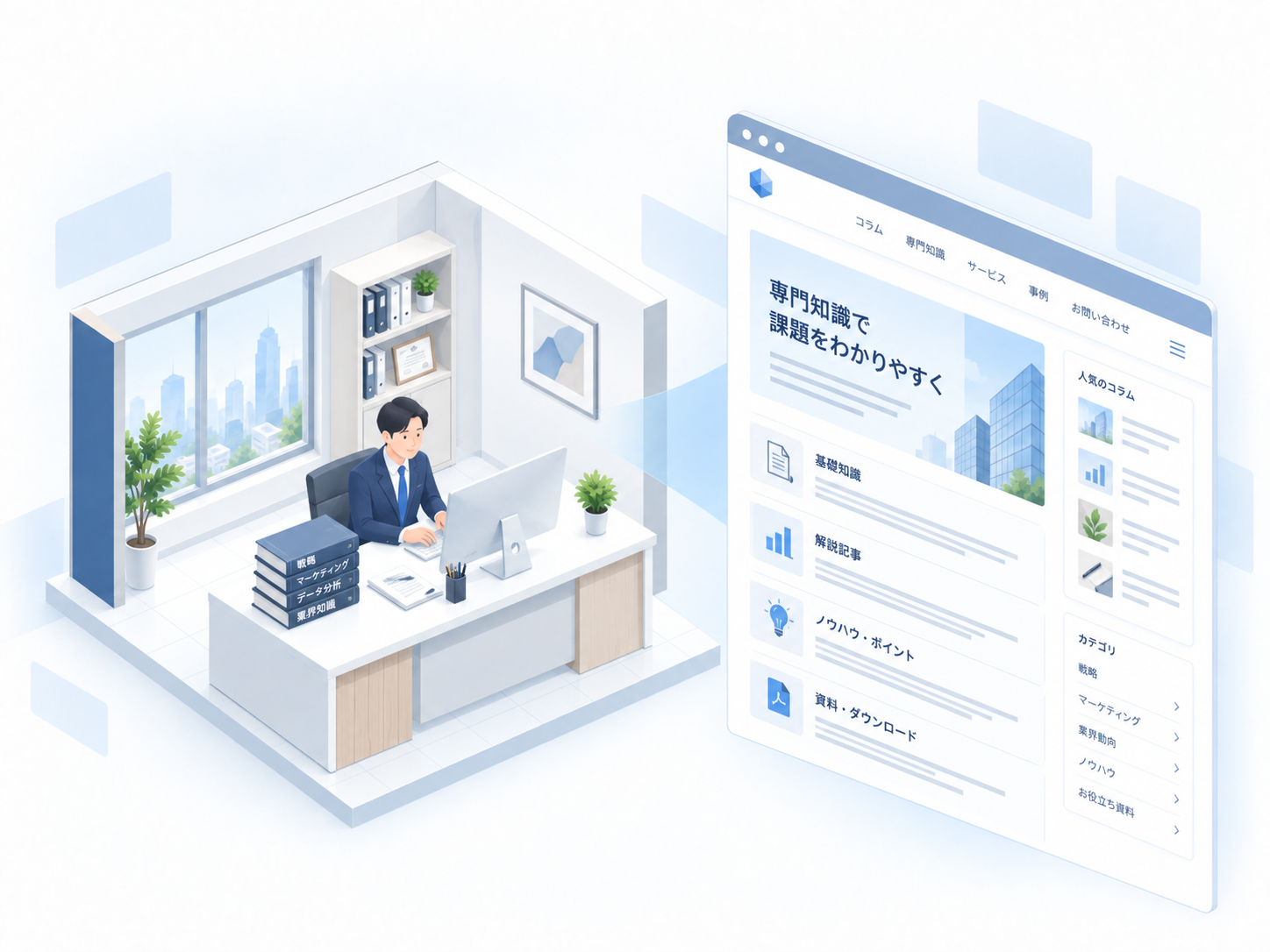 専門性をわかりやすく伝えるイメージ